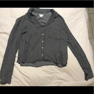 Polka dot button up shirt